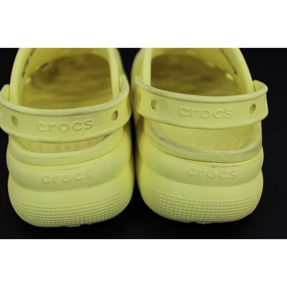 CROCS CLASSIC CRUSH CLOG iconic crocs wedge comfort in yellow Youth 3 Girls - Picture 8 of 11